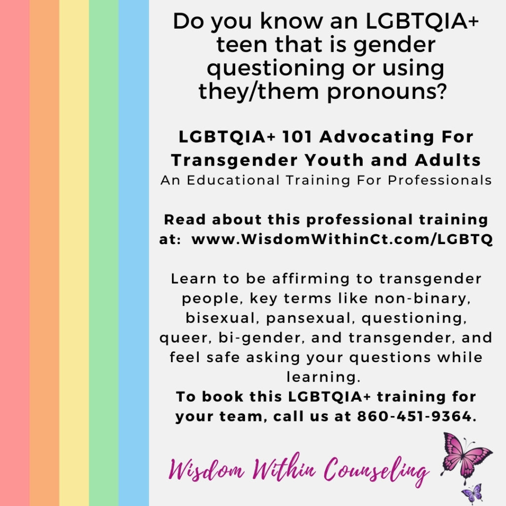 LGBTQIA+ 101 Advocating For Transgender Youth and Adults Wisdom Within Counseling and Coaching photo pic