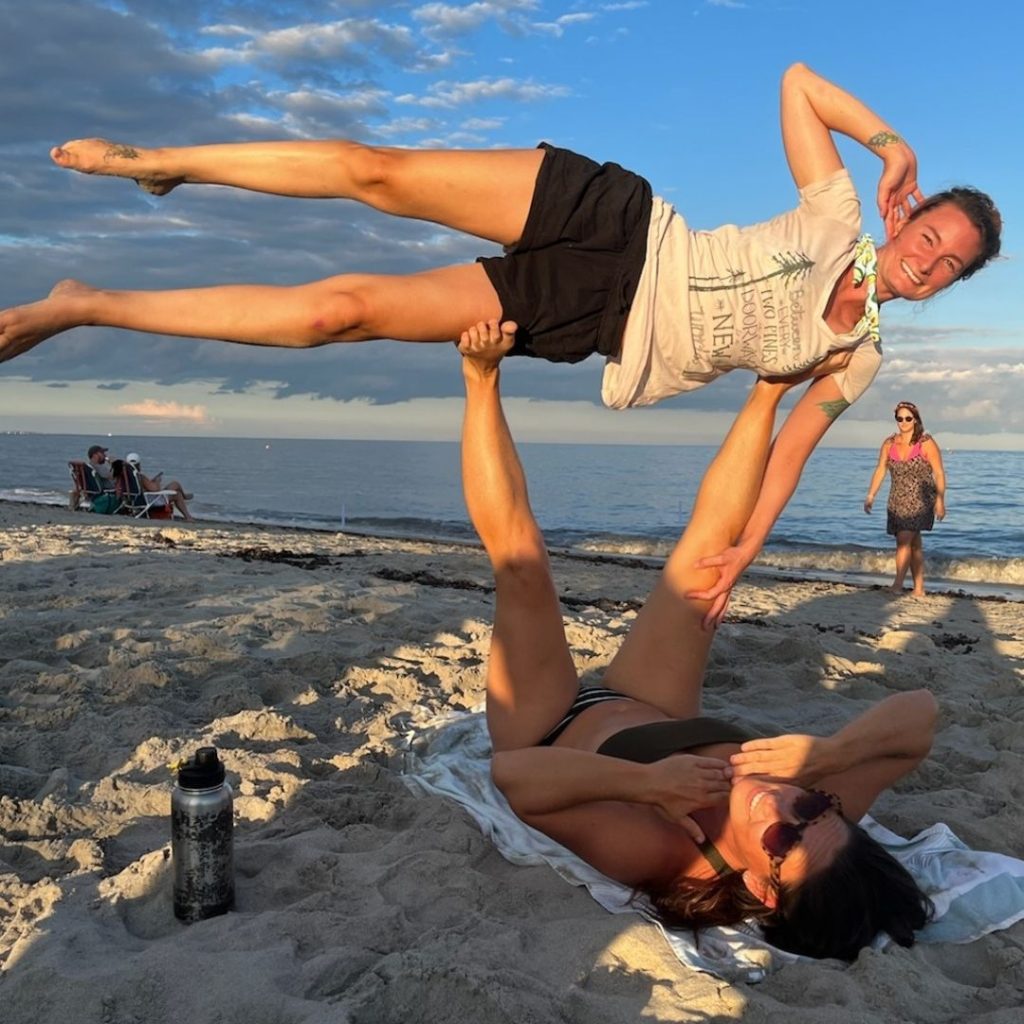 Trying to copy some acro yoga poses - Funny Guy Fitness